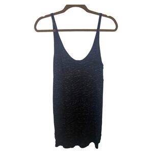 ATM black marbled midi dress with button detail